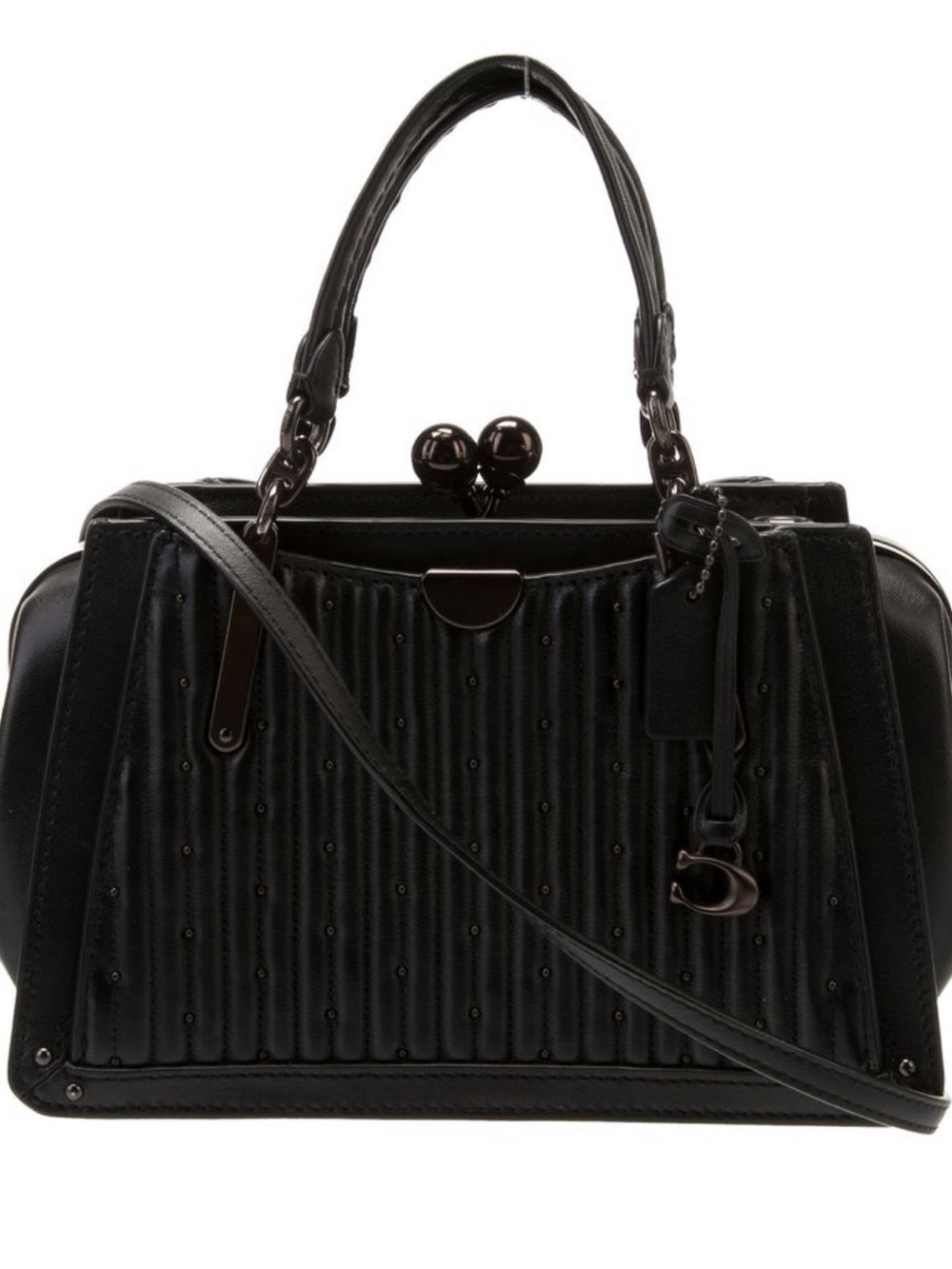 Coach Kisslock Dreamer 21 Quilting Rivets Structured Top-Handle Satchel